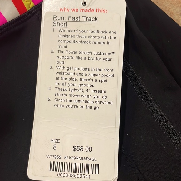 Lululemon Run Fast Track Shorts NWT - Picture 3 of 6